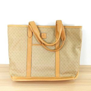JANE SHILTON‎ Bag Shoulder Tote Brown Japanese Purse PVC Travel Monogram JAPAN